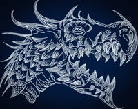 Sketch Dragon Head 7.70 X 9.70 (195.6mm X 246.4mm)