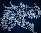 Sketch Dragon Head 7.70 X 9.70 (195.6mm X 246.4mm)