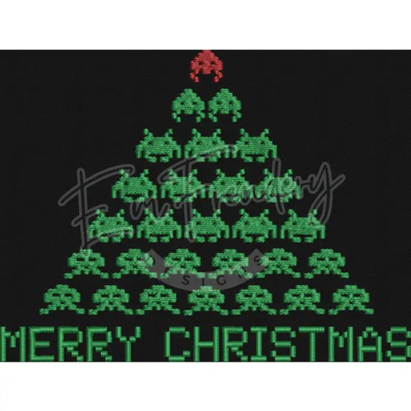 Space Invader Xmas Tree