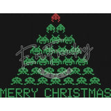 Space Invader Xmas Tree - Large Hoop