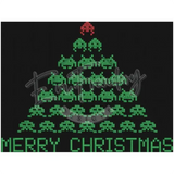 Space Invader Xmas Tree - Large Hoop
