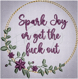 Spark Joy Or Gtfo 3.86 X 3.82 (98Mm 96.9Mm)