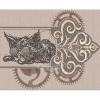 Steampunk Kitty 6.11 X 7.57