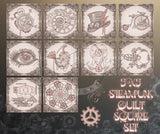 Steampunk Quilt Squares- Full Set 5.00 X 5.00 (127mm X 127mm)