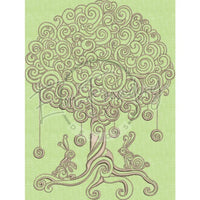 Swirly Bunny Tree 8.27 X 6.23