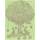 Swirly Bunny Tree 8.27 X 6.23