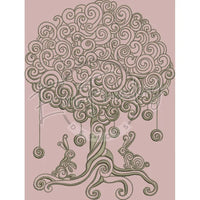 Swirly Bunny Tree 9.68 X 7.29