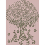 Swirly Bunny Tree 9.68 X 7.29