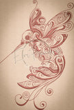 Swirly Hummingbird 11.38 X 7.69 (289.1mm X 195.3mm)