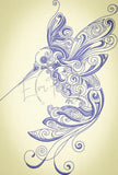 Swirly Hummingbird 13.42 X 9.06 (340.9mm X 231.1mm)