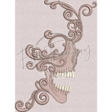 Swirly Skull 6.74 X 4.93