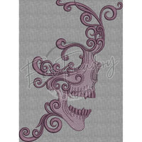 Swirly Skull 8.35 X 6.11