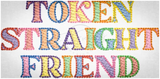 Token Straight Friend 1.89 X 3.86 (48mm X 98mm)