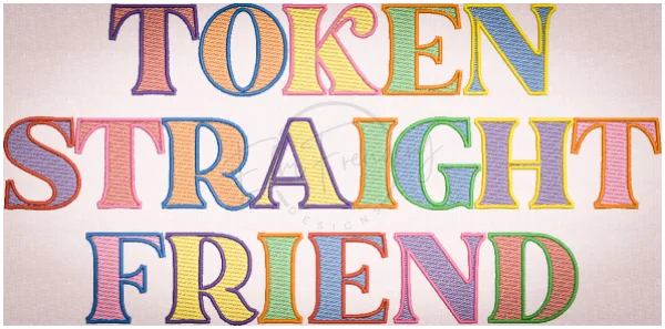 Token Straight Friend – EmFreudery Designs