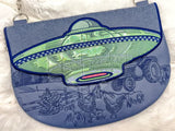 Topzip Flap Bag - Alien Abduction