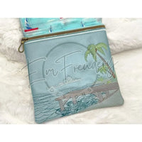 Topzip Flap Bag - Beach Huts