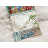 Topzip Flap Bag - Beach Huts