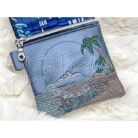 Topzip Flap Bag - Beach Huts