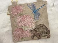 TopZip Flap Bag - Dragonfly & Tortoise