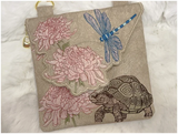 TopZip Flap Bag - Dragonfly & Tortoise