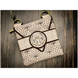 Topzip Flap Bag - Lotus Flower 6.24 X 6.15