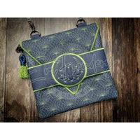 Topzip Flap Bag - Lotus Flower 9.87 X 10.00