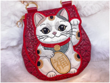TopZip Flap Bag - Maneki Neko (Lucky Cat)