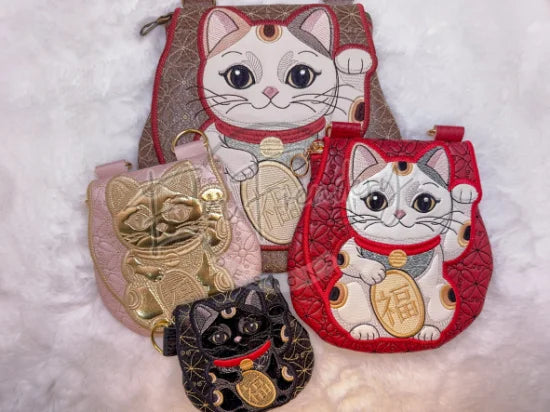 TopZip Flap Bag - Maneki Neko (Lucky Cat)