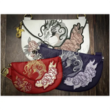 Topzip Flap Bag - Peony Dragon
