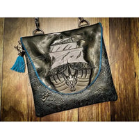 Topzip Flap Bag - Pirate Ship 10.00 X 9.87