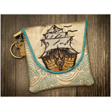 Topzip Flap Bag - Pirate Ship 5.20 X 5.09