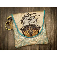 Topzip Flap Bag - Pirate Ship 5.20 X 5.09