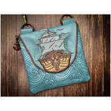 Topzip Flap Bag - Pirate Ship 6.24 X 6.15