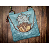 Topzip Flap Bag - Pirate Ship 6.24 X 6.15