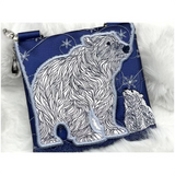 Topzip Flap Bag - Polar Bear Mama & Baby