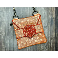 Topzip Flap Bag - Quilted Celtic 6.25 X 6.15