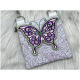 Topzip Flap Bag - Stained Glass Butterfly