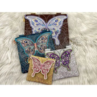 Topzip Flap Bag - Stained Glass Butterfly