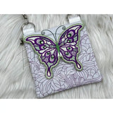 Topzip Flap Bag - Stained Glass Butterfly