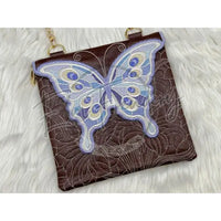 Topzip Flap Bag - Stained Glass Butterfly