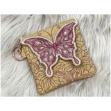 Topzip Flap Bag - Stained Glass Butterfly