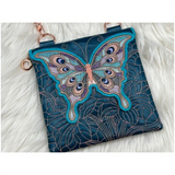 Topzip Flap Bag - Stained Glass Butterfly