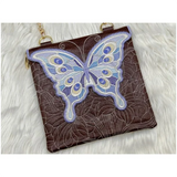 Topzip Flap Bag - Stained Glass Butterfly