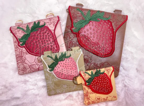 TopZip Flap Bag - Strawberries