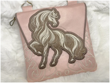 Topzip Flap Bag - Swirly Horse