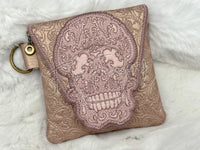 TopZip Flap Bag - Trapunto Skull