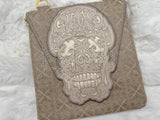 TopZip Flap Bag - Trapunto Skull