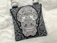 TopZip Flap Bag - Trapunto Skull
