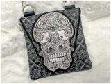 TopZip Flap Bag - Trapunto Skull