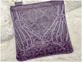 TopZip Flap Bag - Trapunto Skull